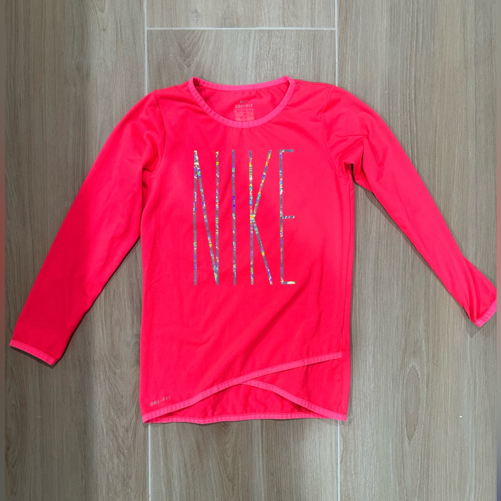 Nike Girls Dri-Fit Shirt Pink Large